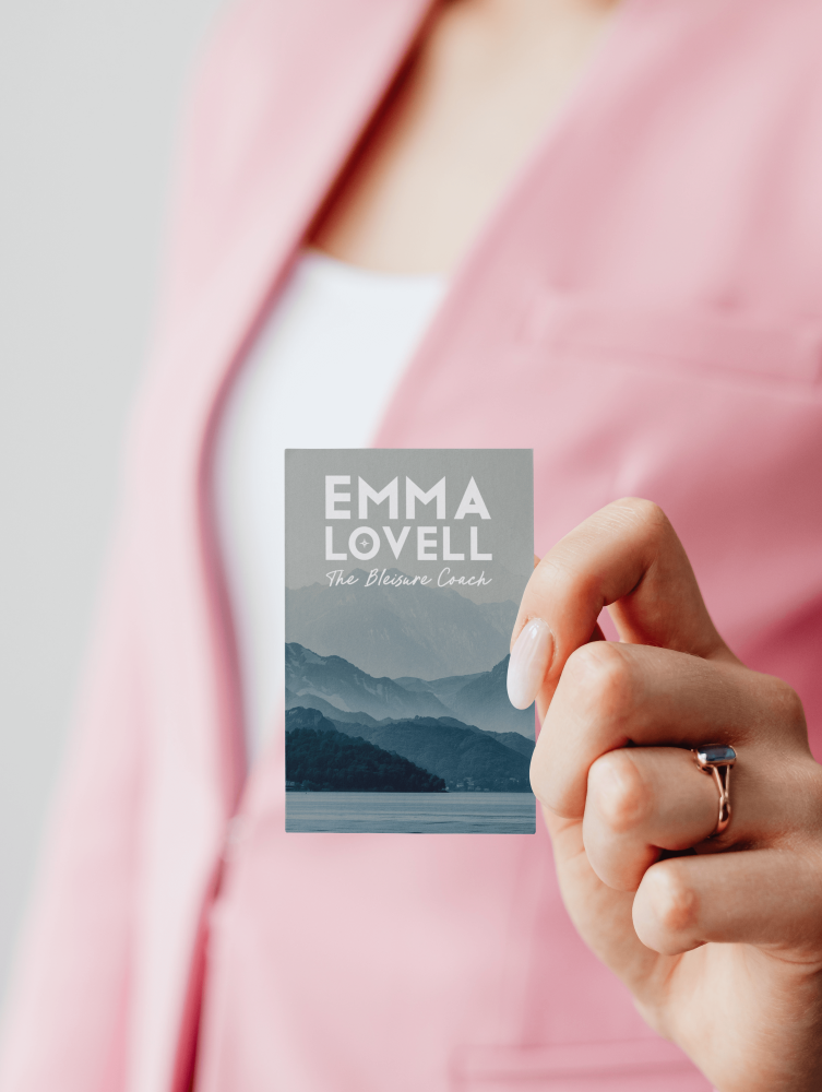 Emma Lovell business card Rebrand by Leithal and Co Design