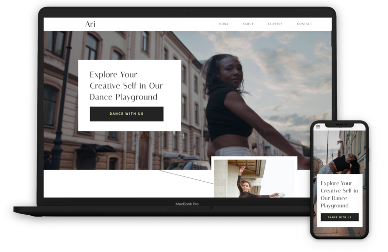 web design for dance studios