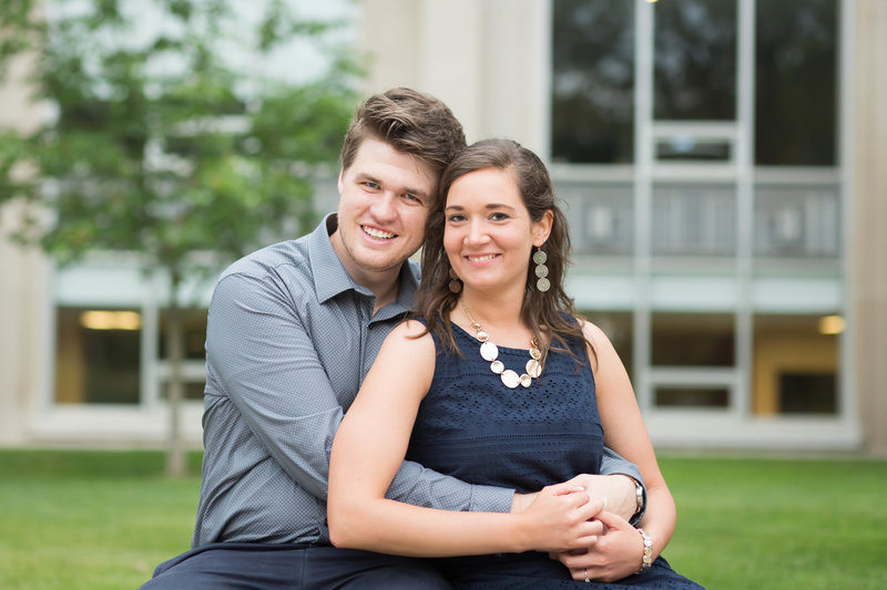summer engagement session at wooster college photographed by Jamie Lynette Photography Canton Ohio Wedding and Senior photographer