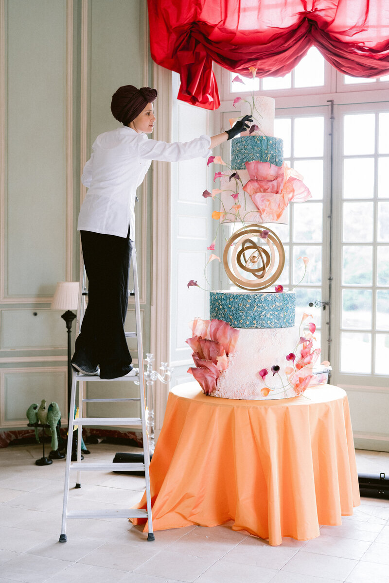 luxury cake designer Paris American wedding panner