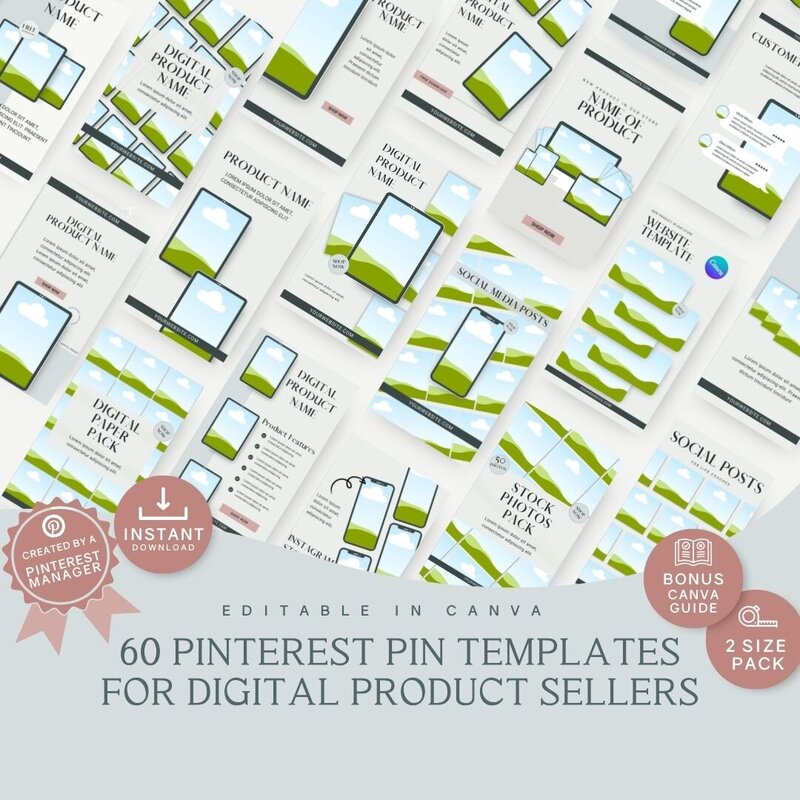 pin templates for digital product sellers