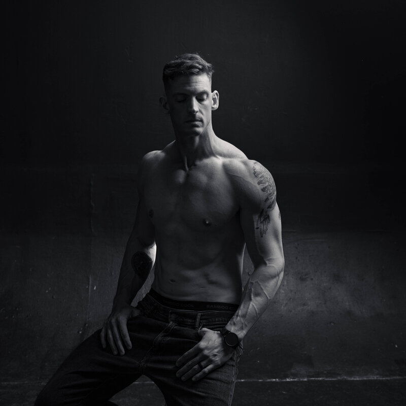 Houston Fitness Photographer BW Letter AB-28