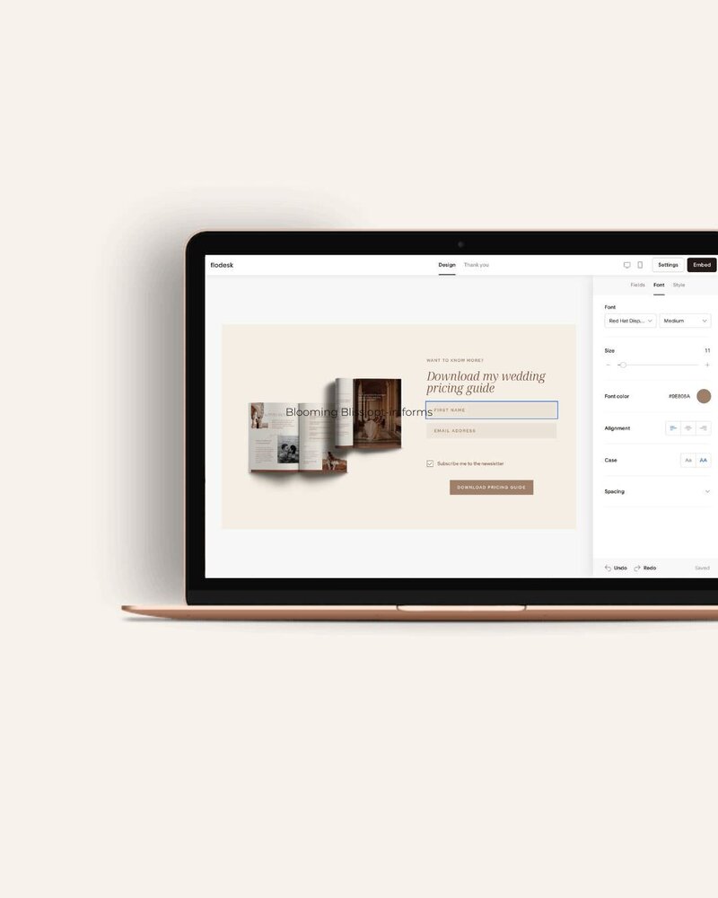 Flodesk signup forms Blooming Bliss 4