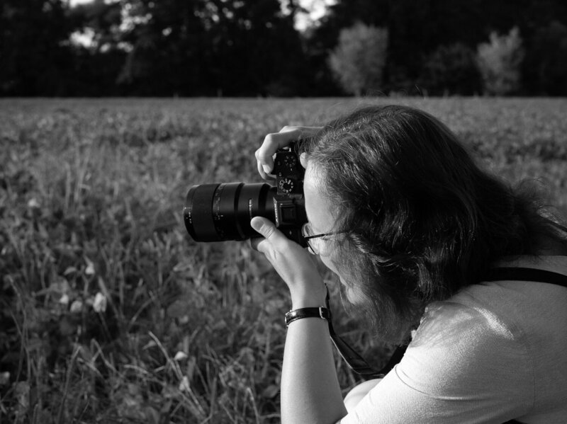 fotografie zachycující Annu během focení v přírodě