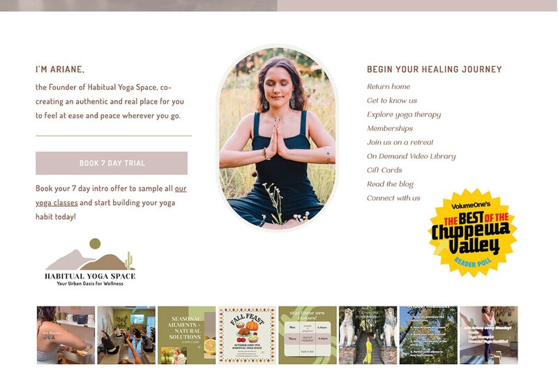 Semi Custom Website Design for Yoga Instructor Habitual Yoga Space-08