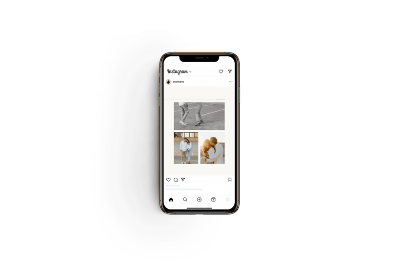 Neutrale Instagram post templates voor fotograaf