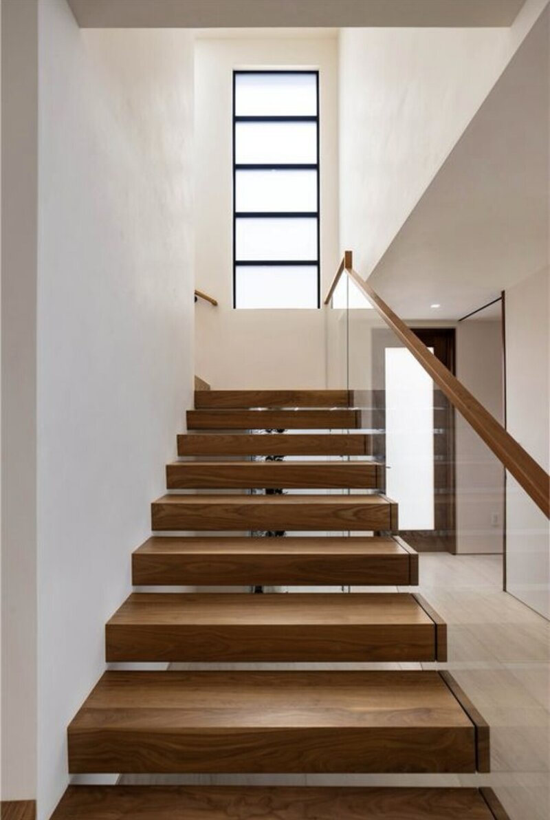 Custom Walnut Stair Case