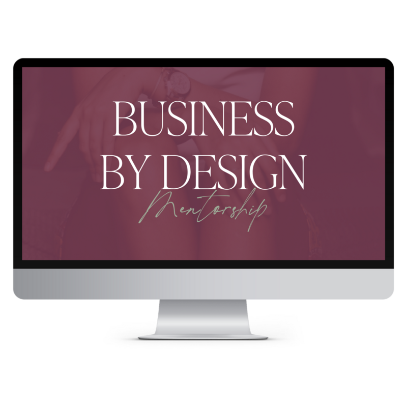 Business By Design Mentorship on computer screen
