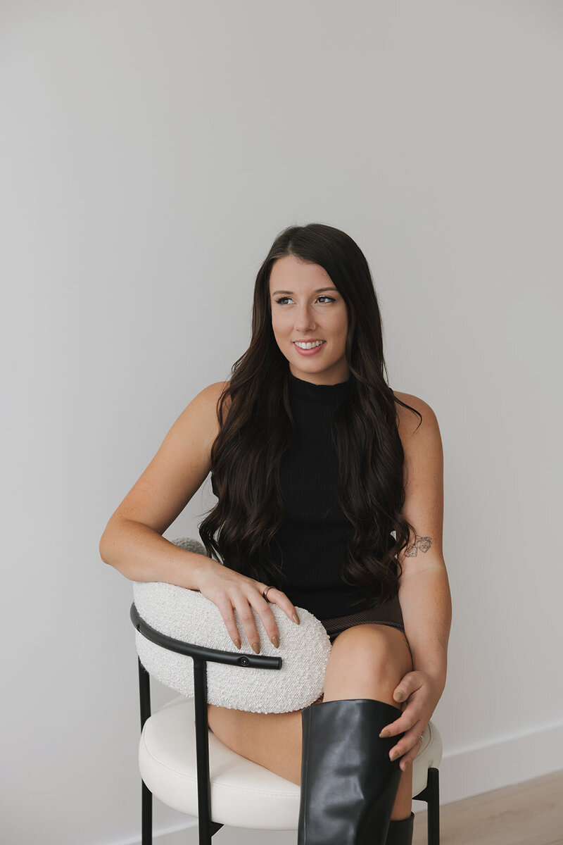 Picture of Danielle Smiling in a Black Dress