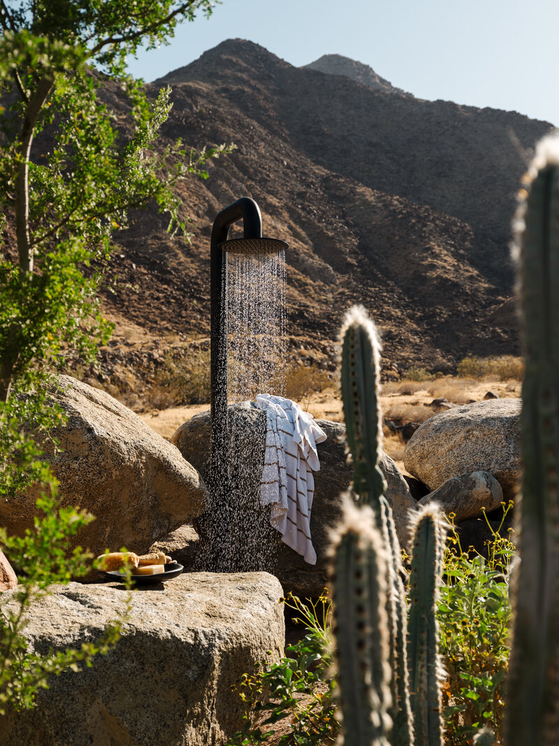 Entry to spec house in Desert Palisades designed by Palm Springs architect.