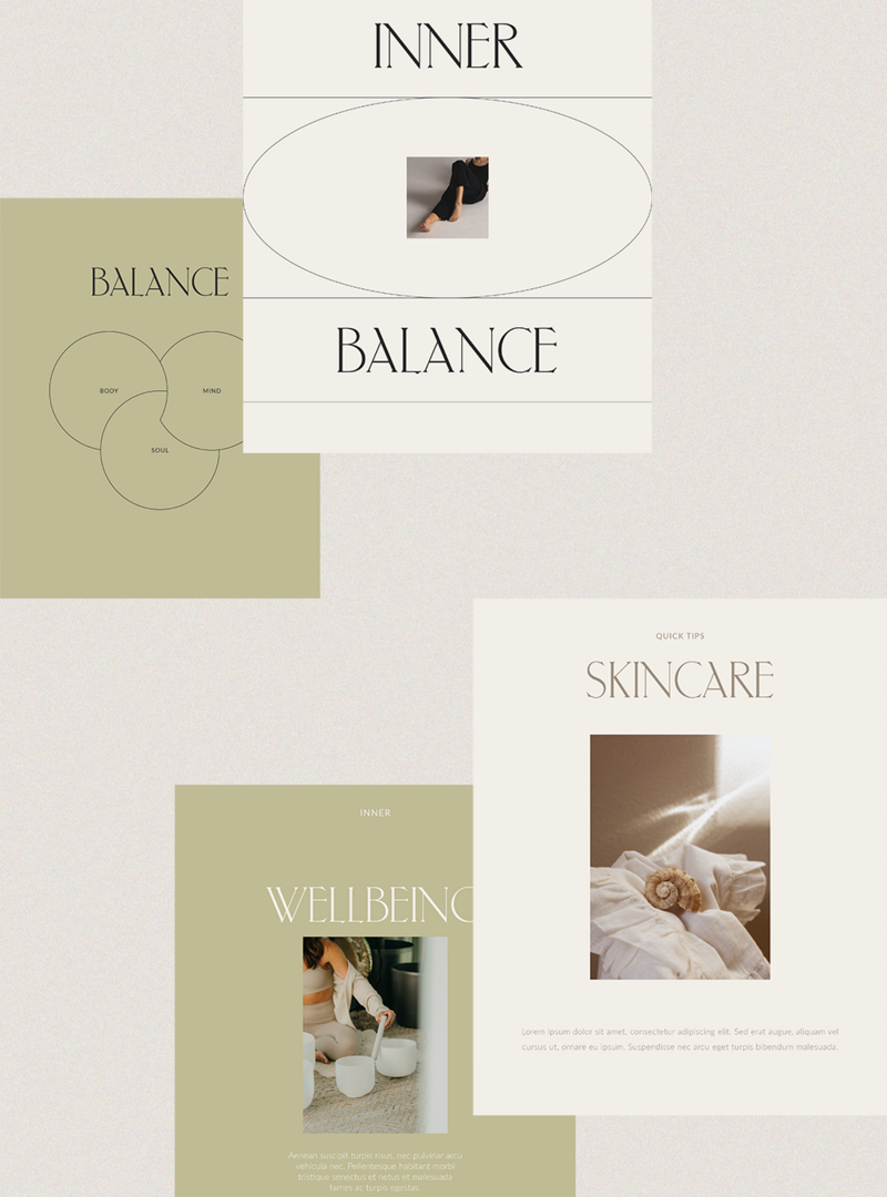 Organic - Collection of Natural & Grounded Social Media Templates. Design by Pola Fijalko Creative.