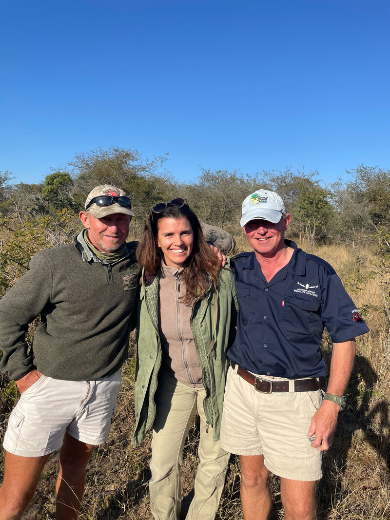 Annie with Bruce and Gerry conservation pilots