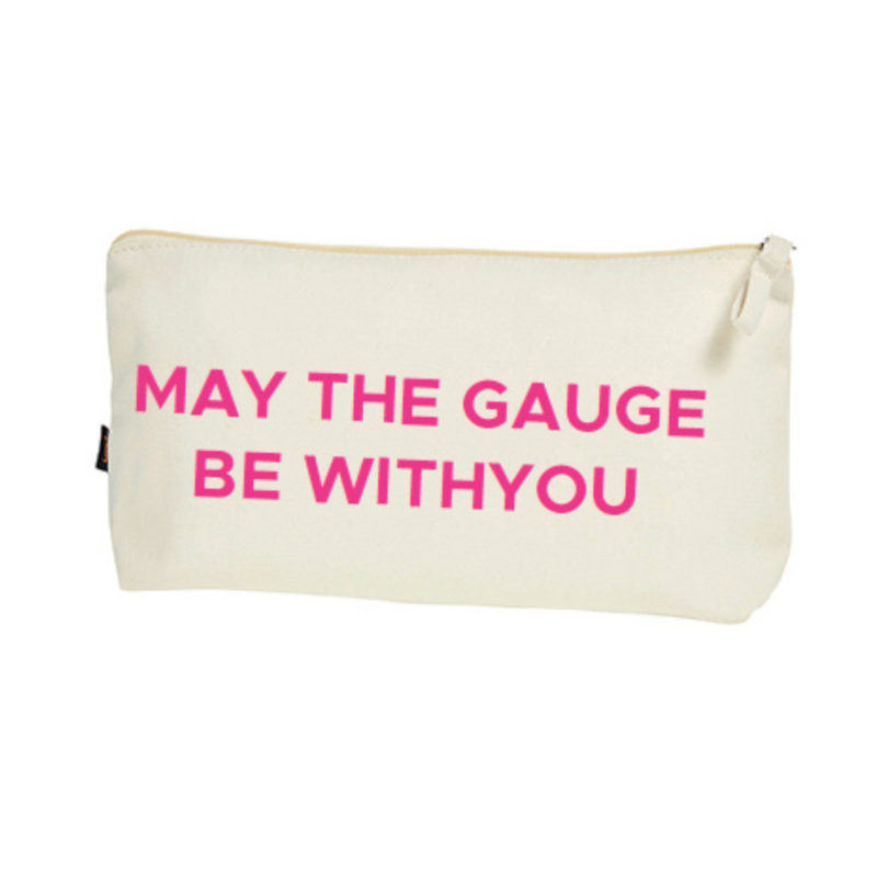 Zipper Bag Big "May the gauge" Pink