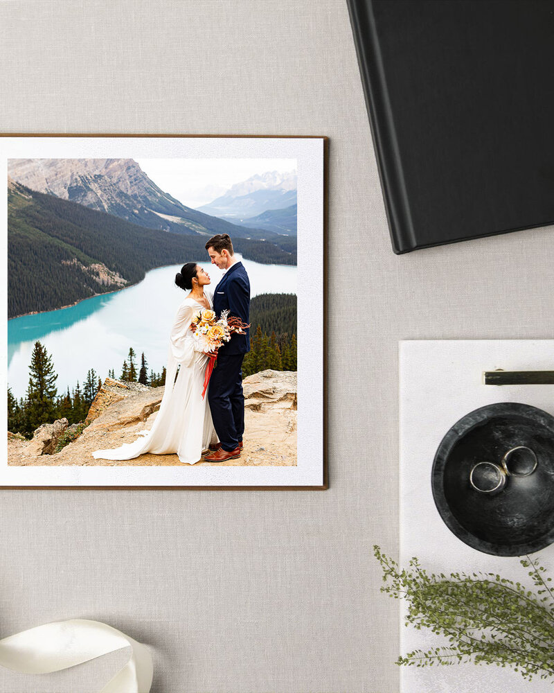thsi is a picture of a album layout for a wedding