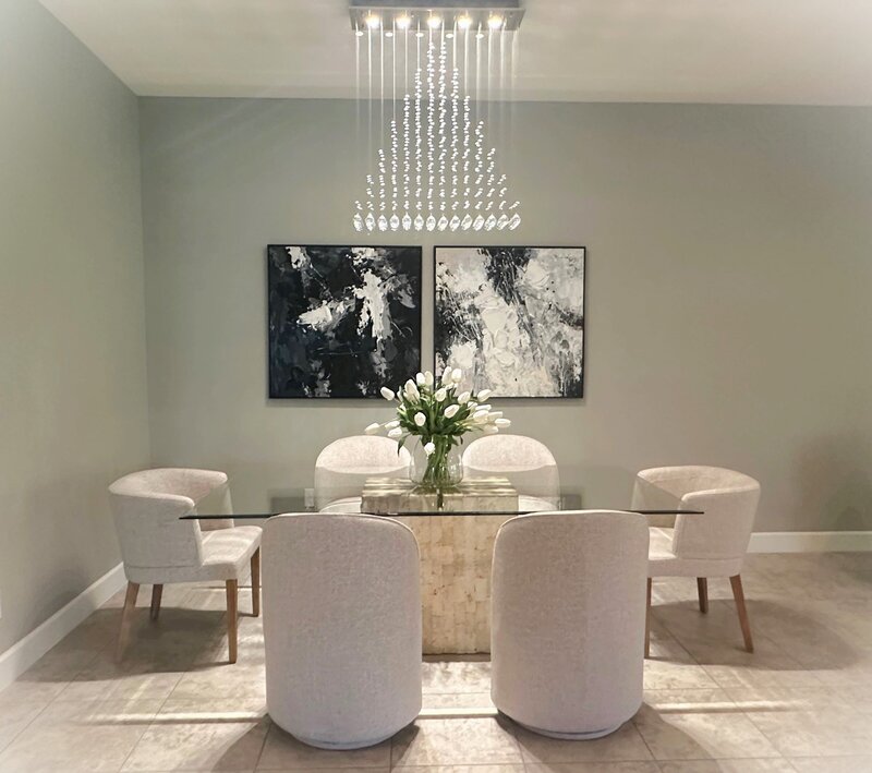 Salt & Shore Staging_Contemporary Dining Room_Artisan Lakes Florida