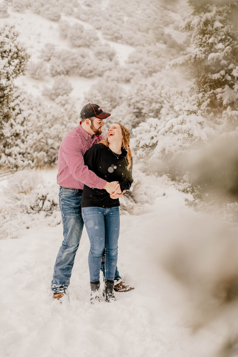 Logan Utah Snowy Adventure Couple + National Park Elopement Photographer