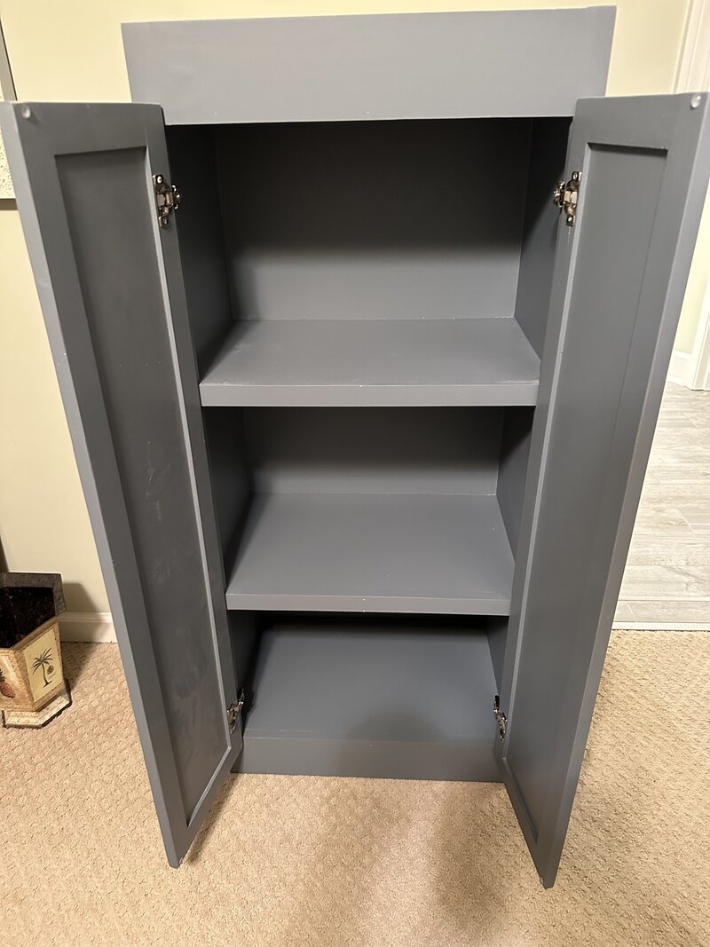 Gray Cabinet Installation