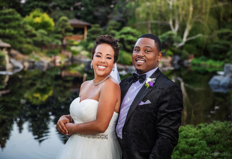 Japanese Garden Wedding Portrait at Denver Botanic Gardens