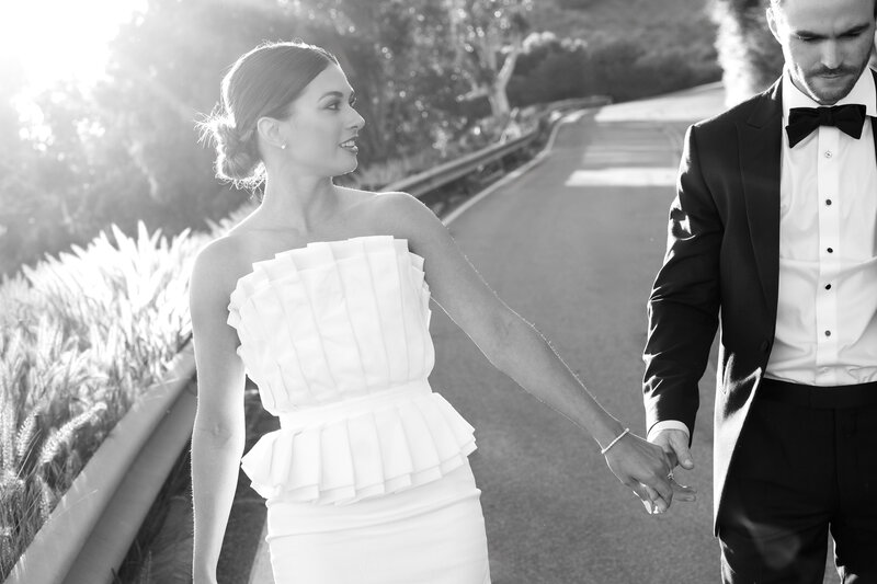 bride and groom walking down the aisle