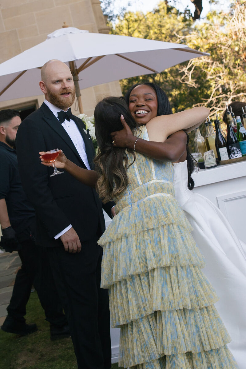 Bride and groom candids celebrating their wedding