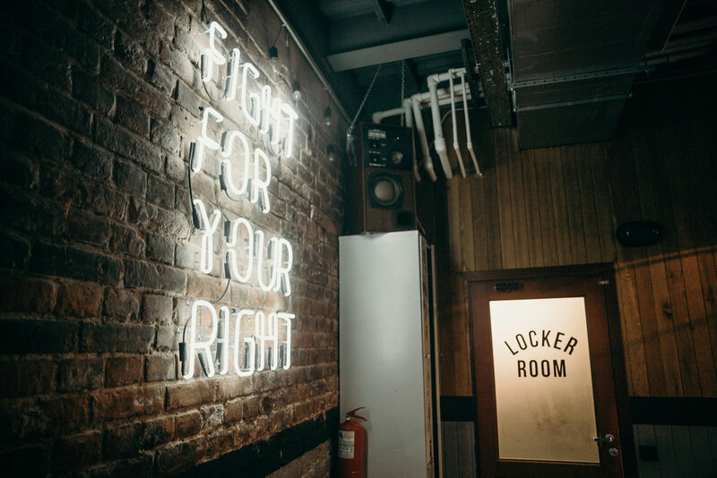 Sign in a gym