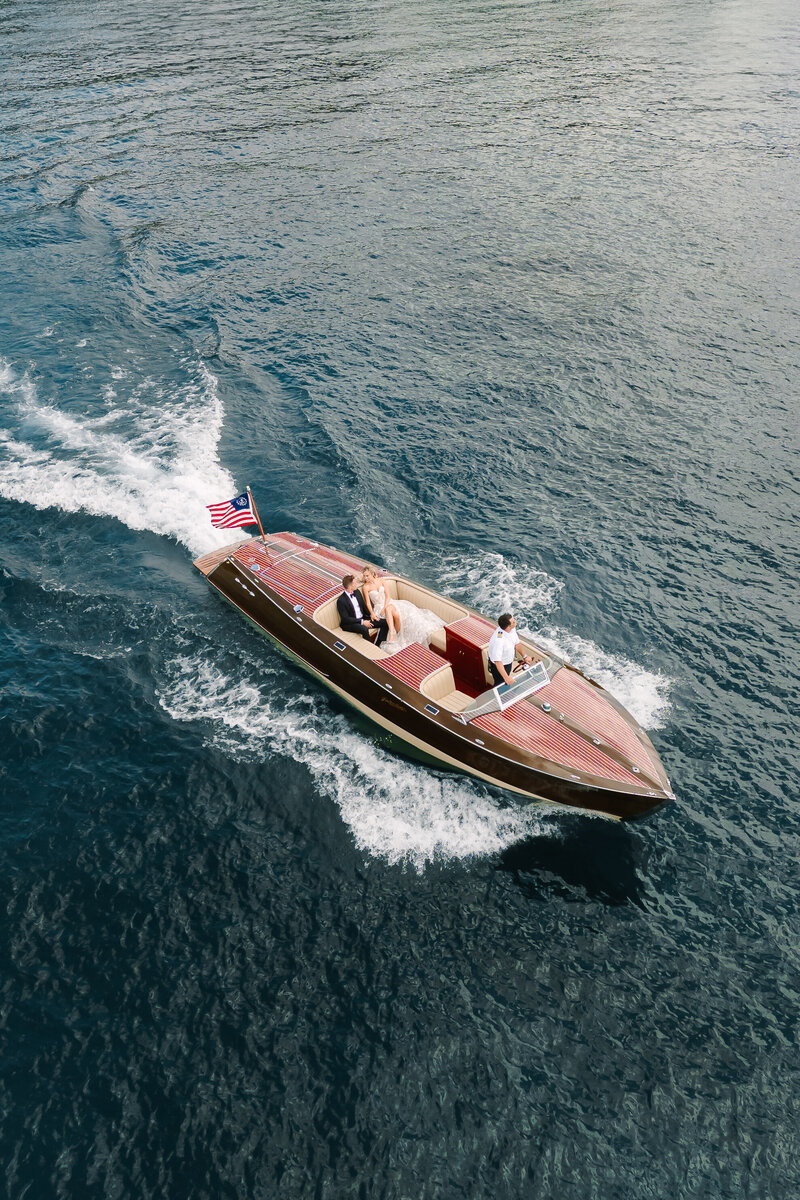 Taylor + Spencer Wedding Drone Boat-4x6