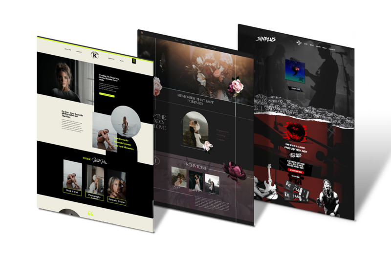 custom website design for artists, musicians, and creators – Sha Studio portfolio