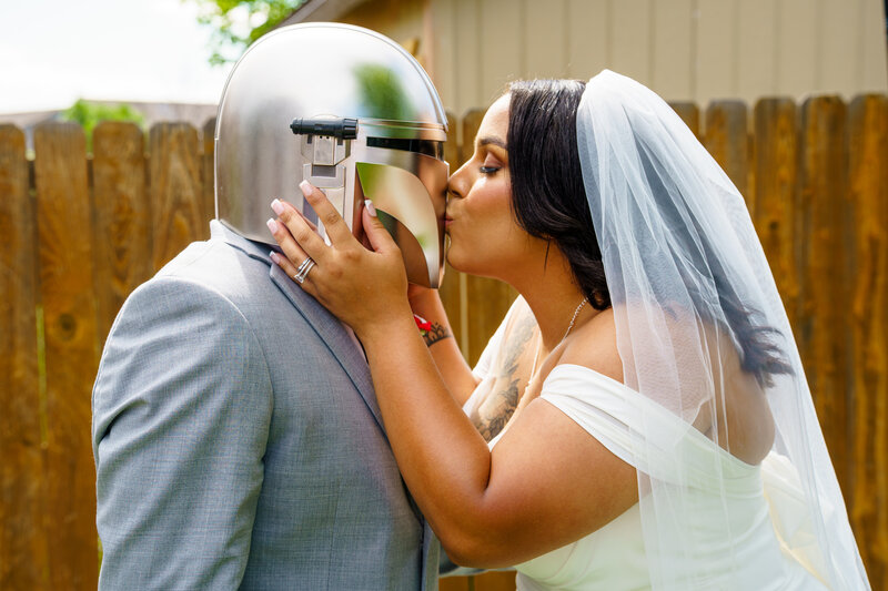 Mandalorian Star Wars Nerdy Wedding Photos