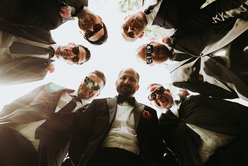 Groom poses photography