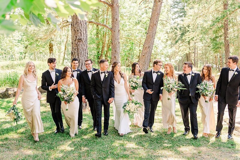 bridal party portland wedding photography oregon