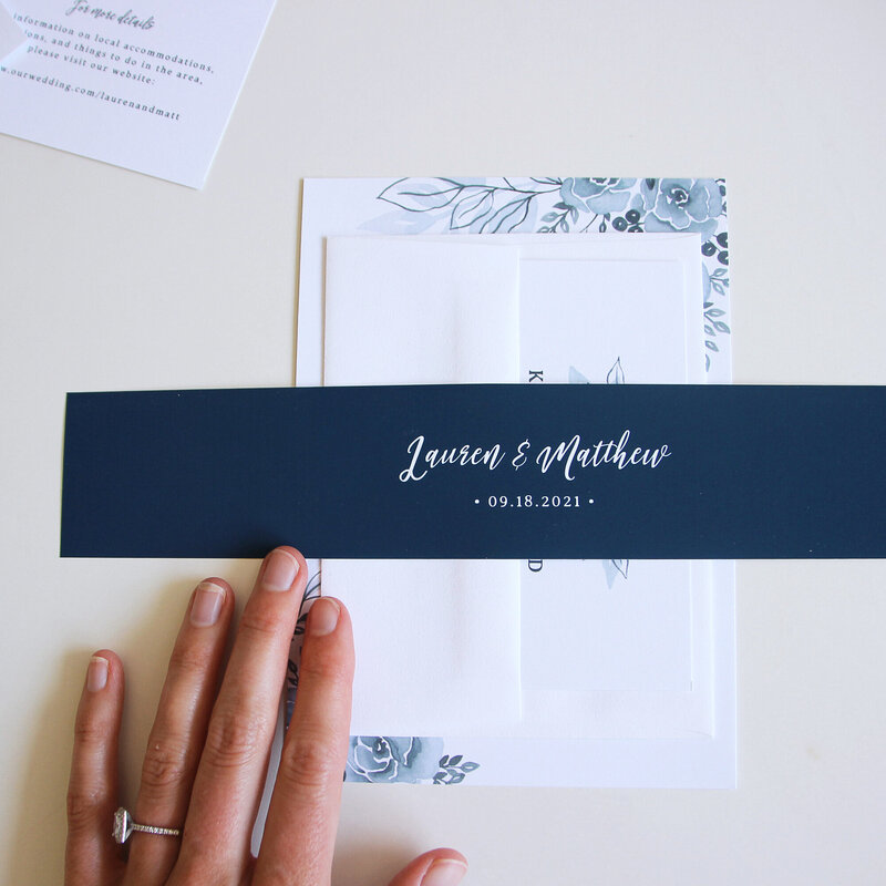 diy belly band for wedding invitations