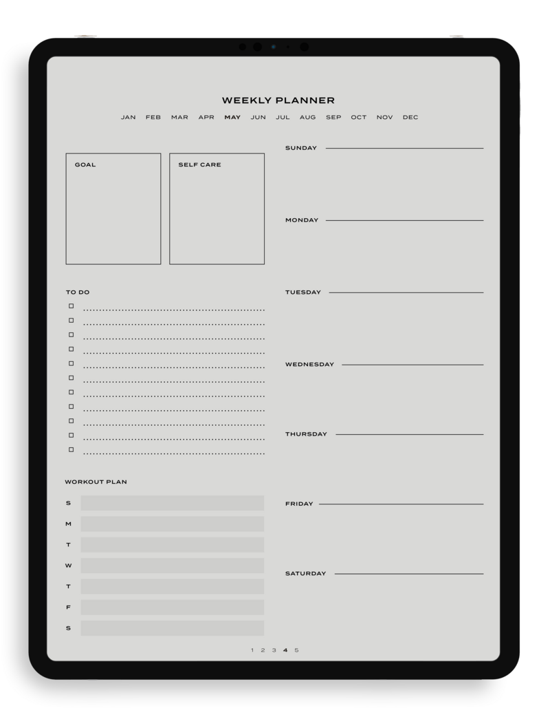 neutral weekly planner website