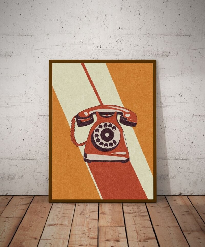 Old Phone Print