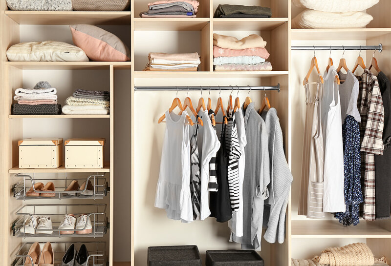 Closet with shelves