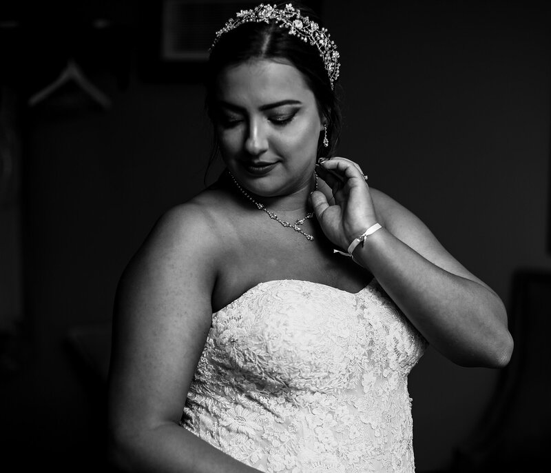 Solo portrait of bride