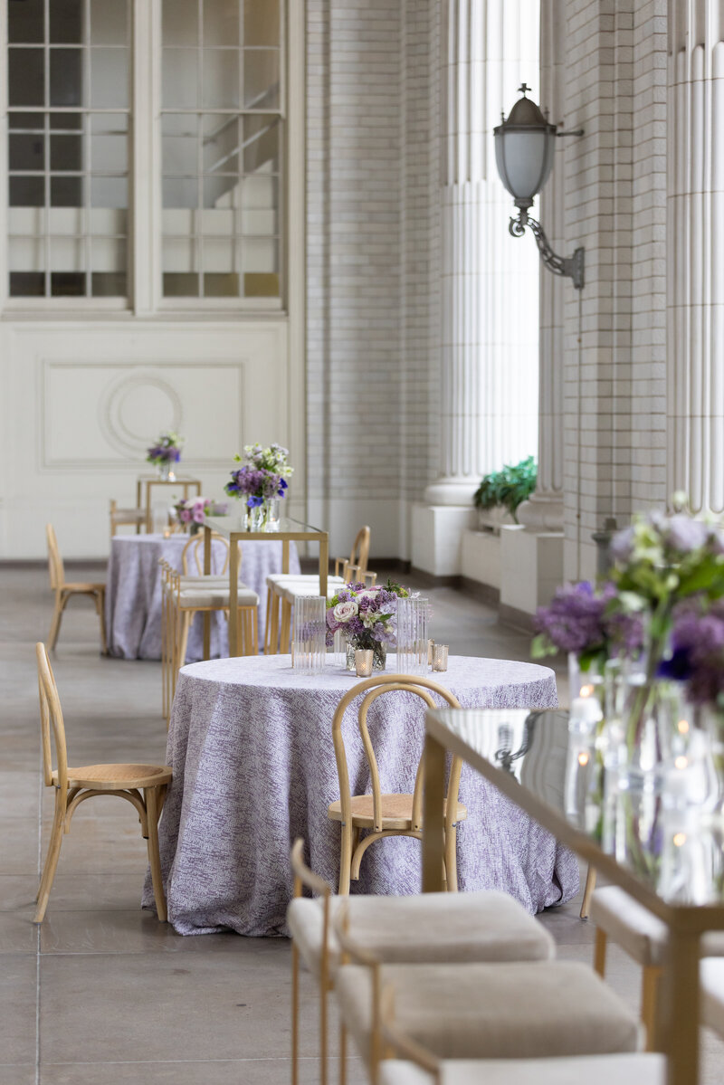 Cocktail hour at Union Station Hour with lavender accents