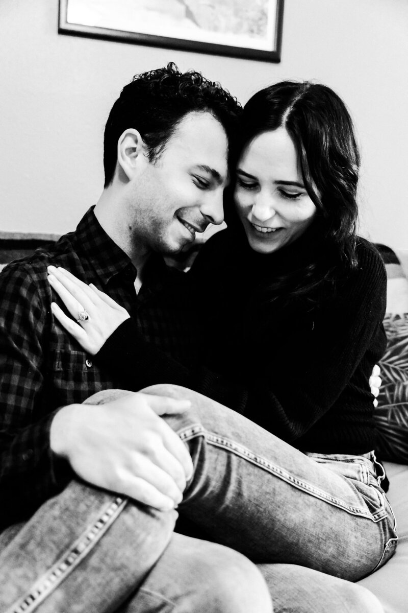 beautiful couple in their home - baltimore wedding photographer