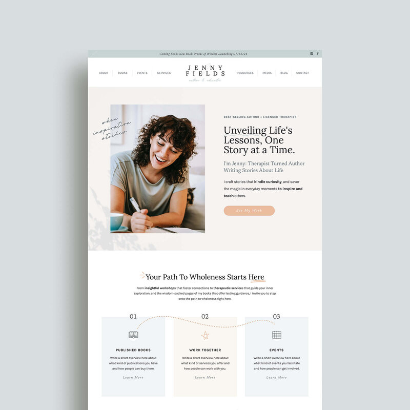 showit website template for bloggers