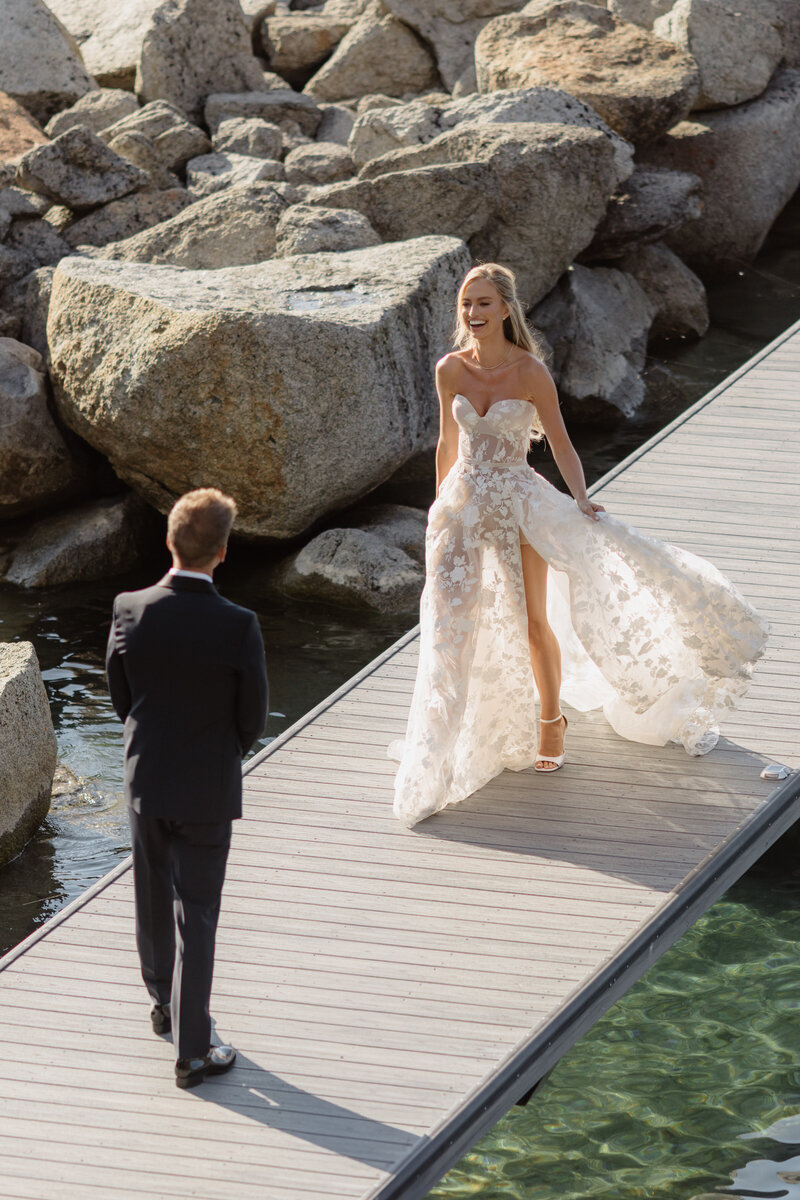 Taylor + Spencer Wedding Drone Boat-8