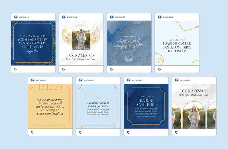 Feminine Instagram Template Designs for Spiritual Brand