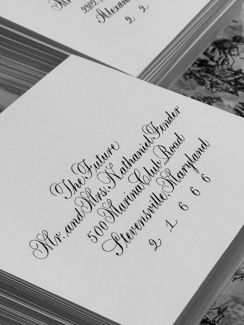 calligraphy address wedding envelopes