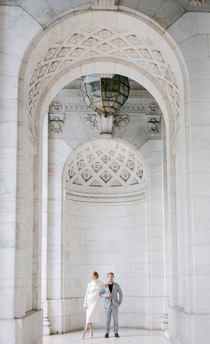 New York Public Library engagement shoot