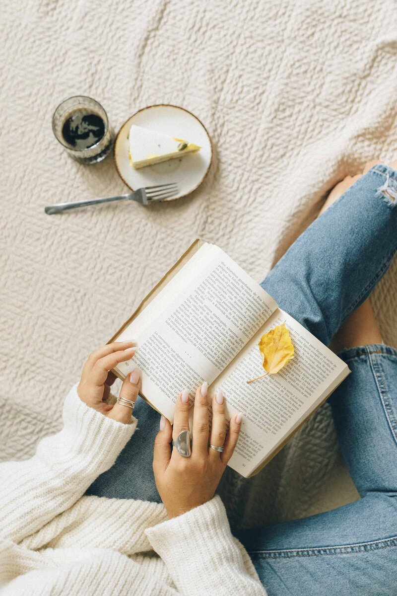 A young woman reading the bible