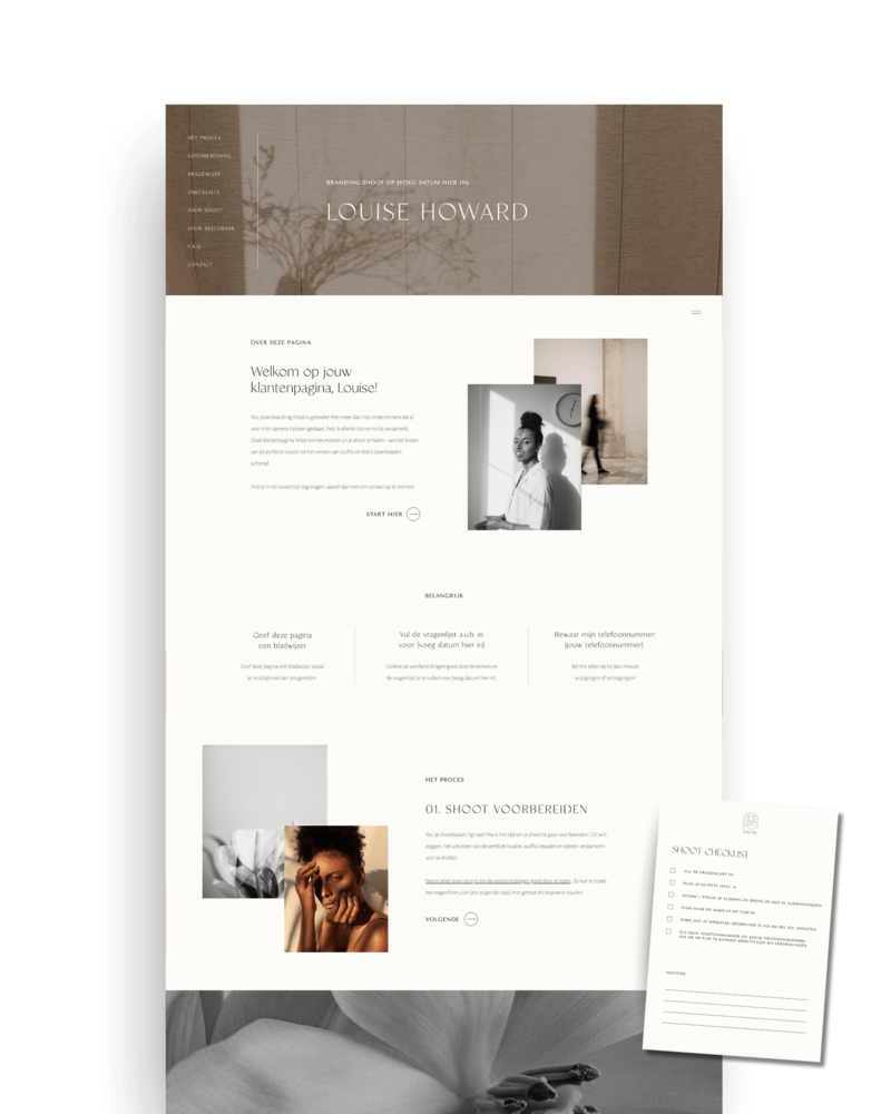 Showit Klantenpagina voor Fotografen 6