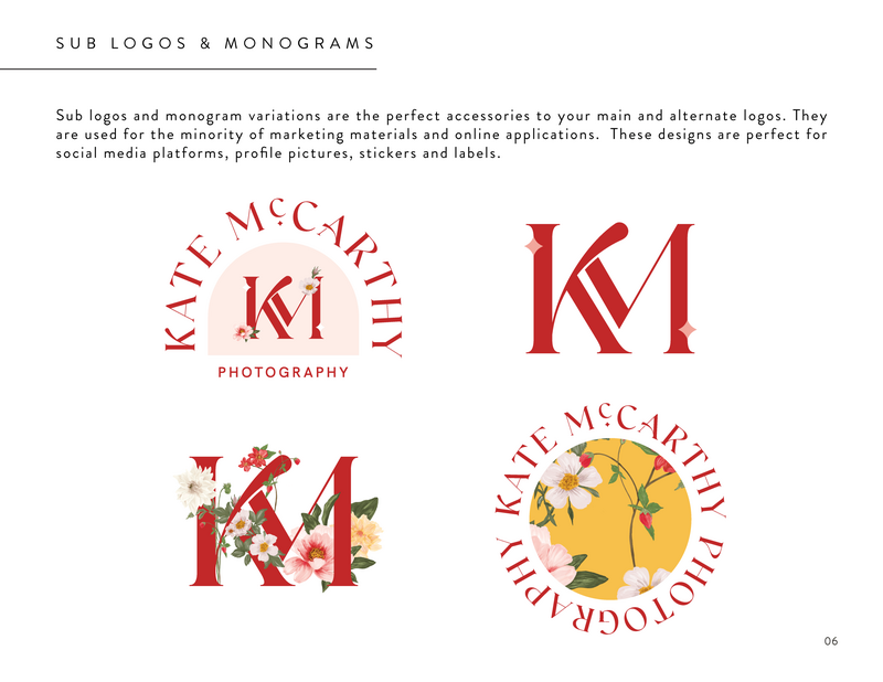 Kate McCarthy - Brand Identity Style Guide_Logo Variations