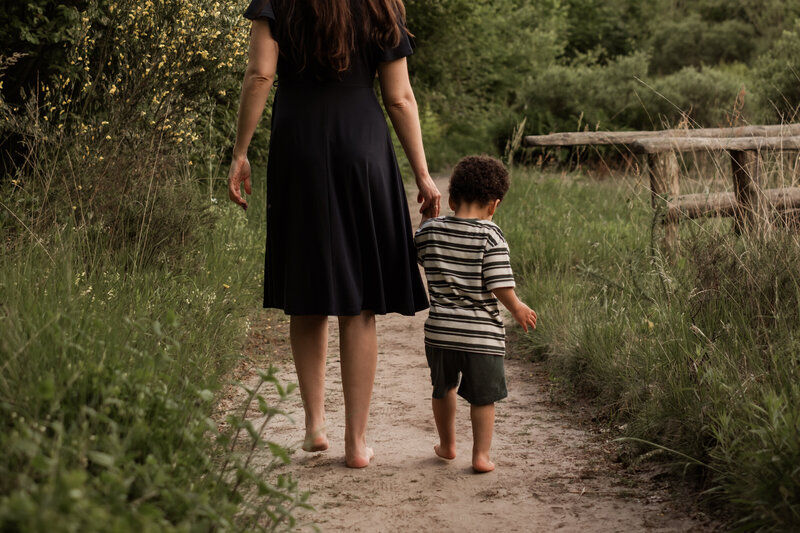 Familie fotografie moeder en zoon