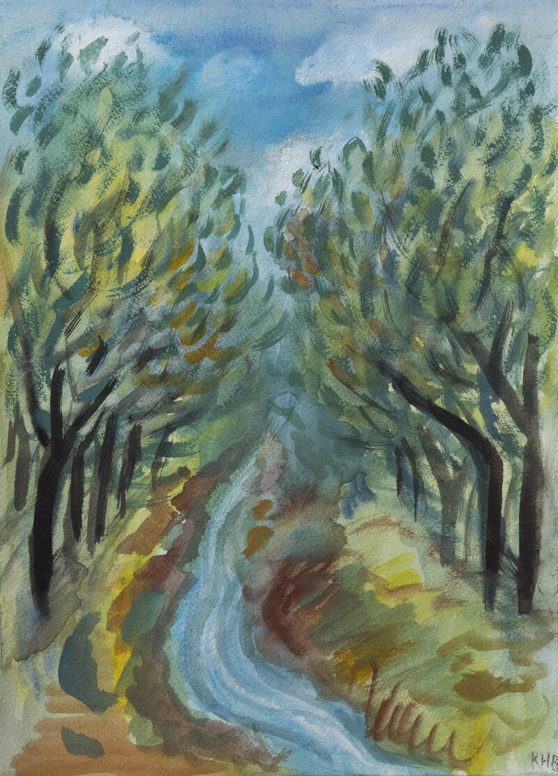 painting 2021_forest stream_10x14in_DSC06530
