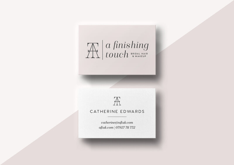 Business card mockup for feminine brand