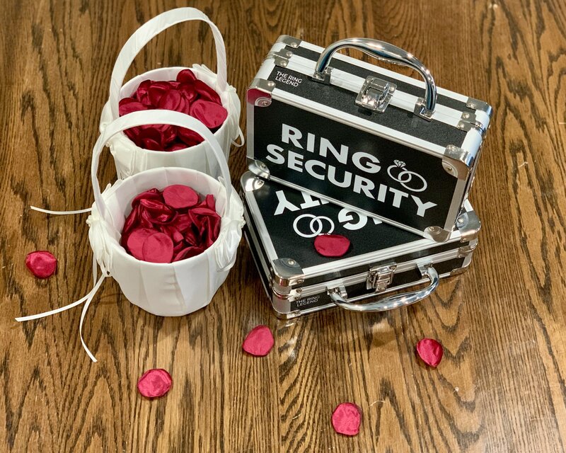 flower girl baskets and ring security boxes