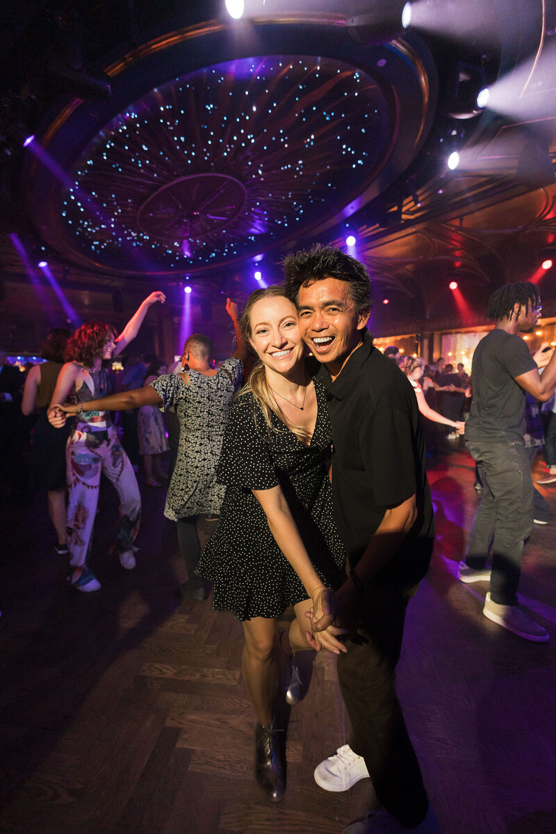 Lindy Exchange-couple-facing-camera